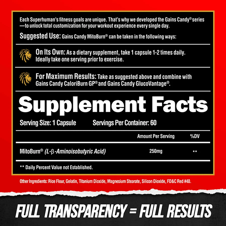 GAINS CANDY™ MITOBURN®  - Calorie Burn Amplifier † - Image 3