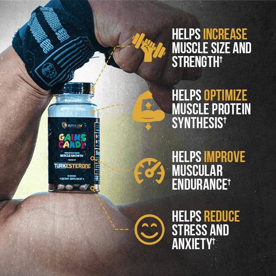 GAINS CANDY™ TURKESTERONE®  - More Muscle Strength and Size† - Image 4