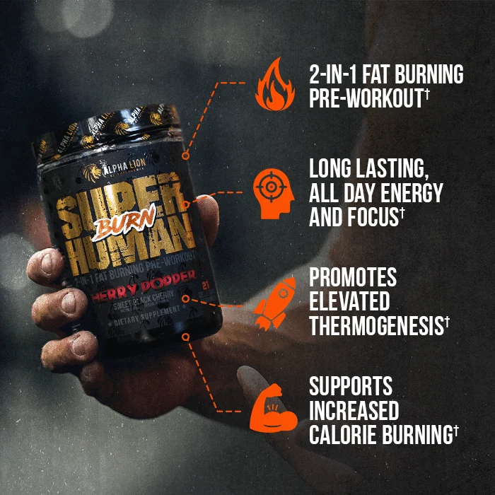 SUPERHUMAN® BURN - 2 in 1 Fat Burning Pre-Workout† - Image 8
