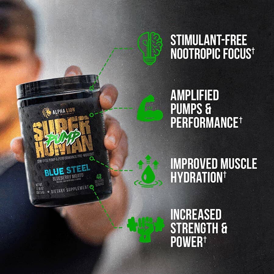 SUPERHUMAN PUMP - Stim Free Pre Workout - Image 4